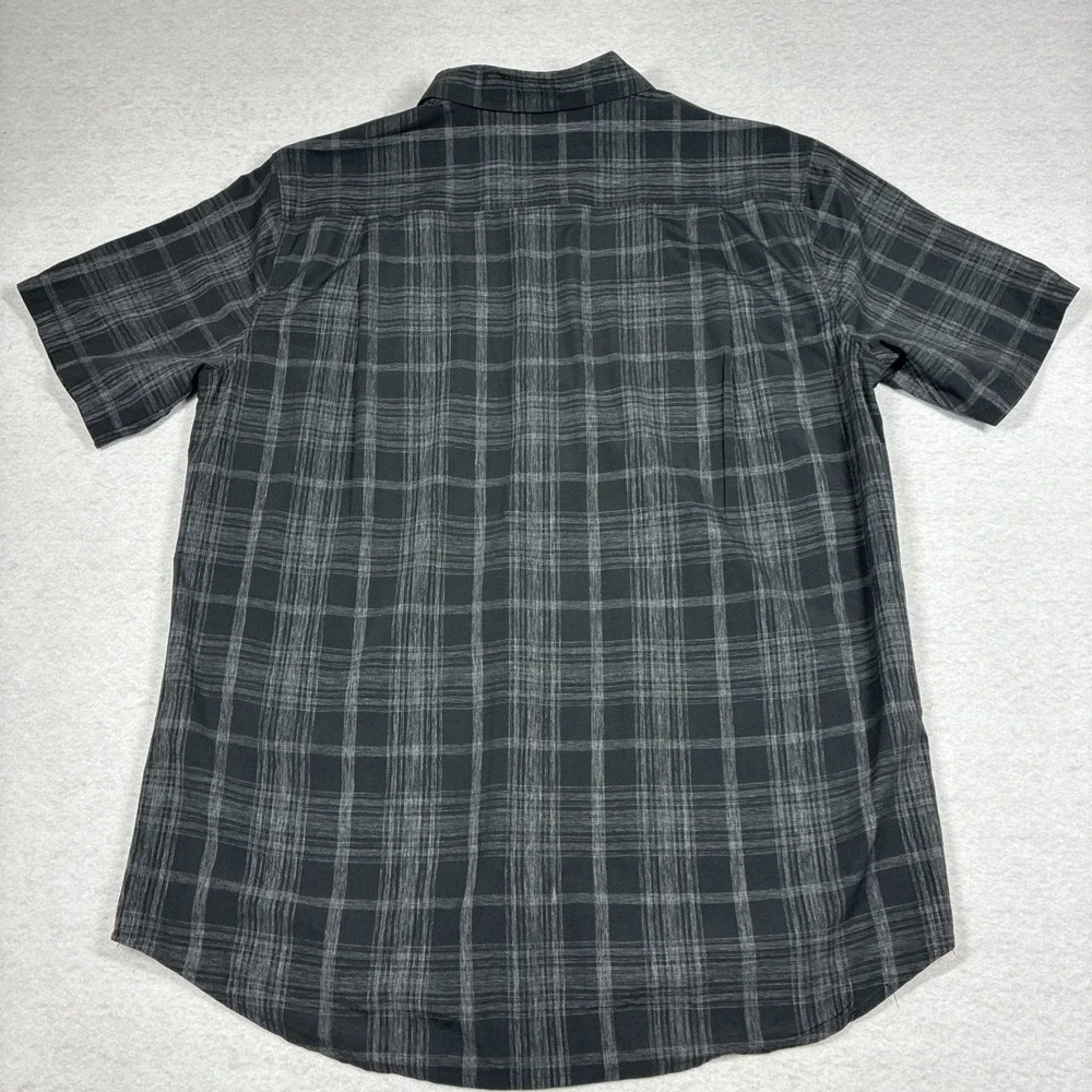 Merrell Mens Hiking Shirt M Plaid Button Down Lightweight‎ Optiwick UPF 30+
